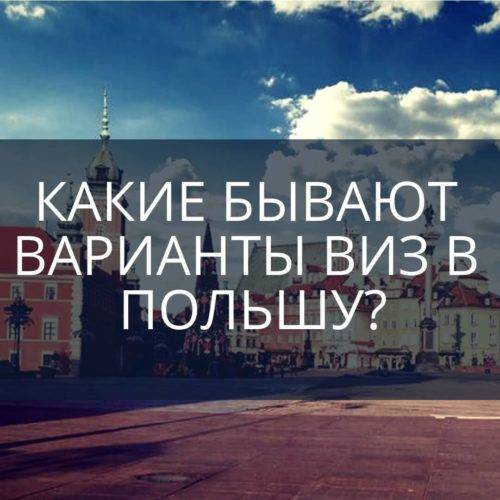 Какие бывают варианты виз в Польшу?