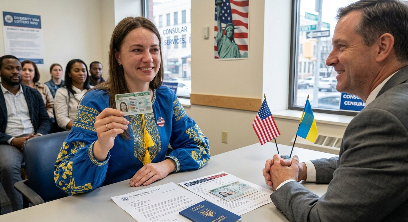 Сопровождение победителей лотереи Green Card, заполнение анкеты DS-260 и подготовка к собеседованию